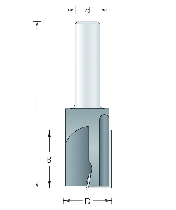 HM Groeffrees 12mm met wisselmessen Z=2